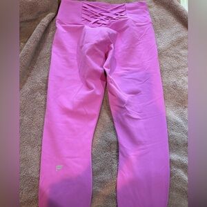 electric neon orchid fabletics 7/8 boost high waisted leggings M(8) NWT